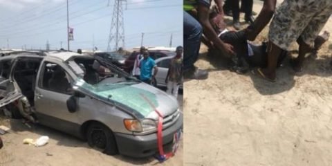 Black Sunday! Groom and Groomsman Feared Dead, As Couple Returning From Their Church Wedding Involved In a Ghastly Accident In Lagos