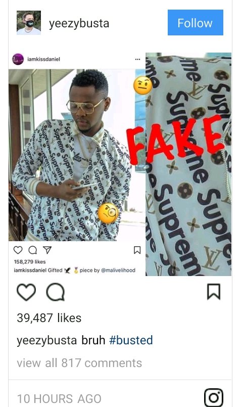 Kiss Daniel Publicly Embarrassed For Wearing A Fake Louis Vuitton Shirt