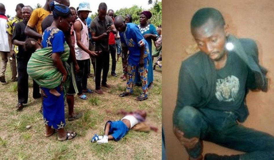 See The Face Of The Mentally Deranged Man Who Butchered Two Pupils To Death In Ogun (Photos)