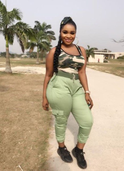 Beautiful Corper Poses while Rocking Her Khaki With Camouflage Top (See Photos)