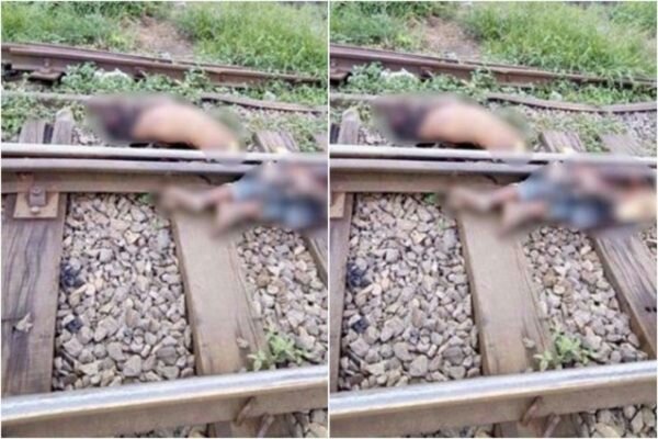 OMG! Train Slices Man Into Two In Ikeja, Lagos (Photo)