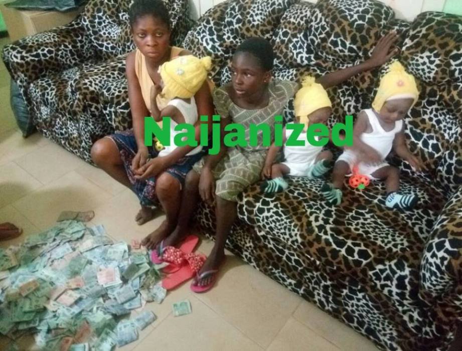 Woman Arrested For Using Rented Children To Make Money In Edo State. (PHOTOS)