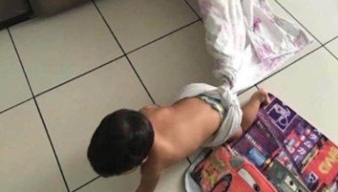 See Shocking Reason A Father Tied Down His Baby