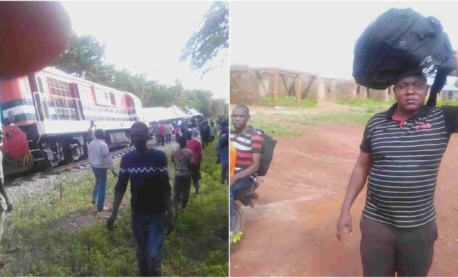 Passengers stranded as Lagos-bound train derails in a Forest in Kwara