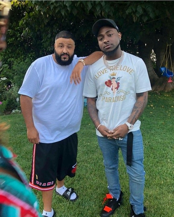 Davido Hangs Out With DJ Khaled as her Pays Courtesy Visit to him in LA (Photos)