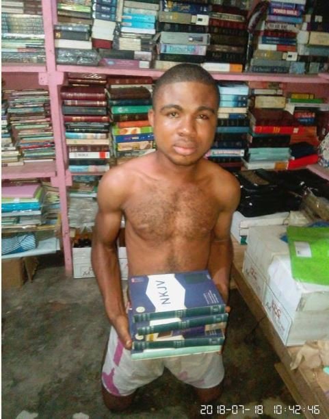 Man Caught Stealing Bibles From A Shop (Photo)