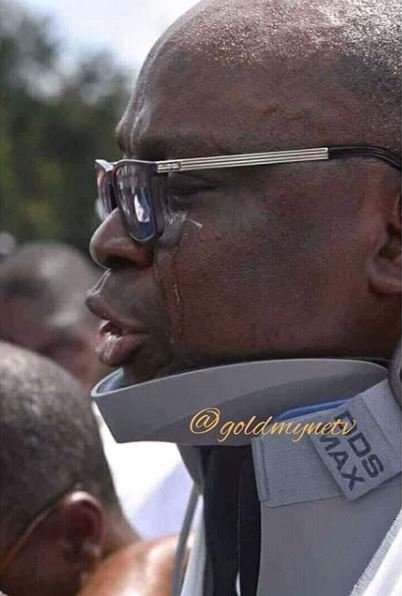 Ekiti Election: The Close-up Photo Of Governor Fayose Shedding Tears Surfaces