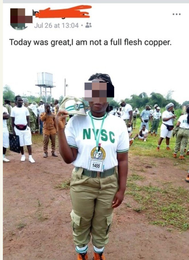 ILLITERATE OR MISTAKE? See What A New NYSC Member Wrote About Herself