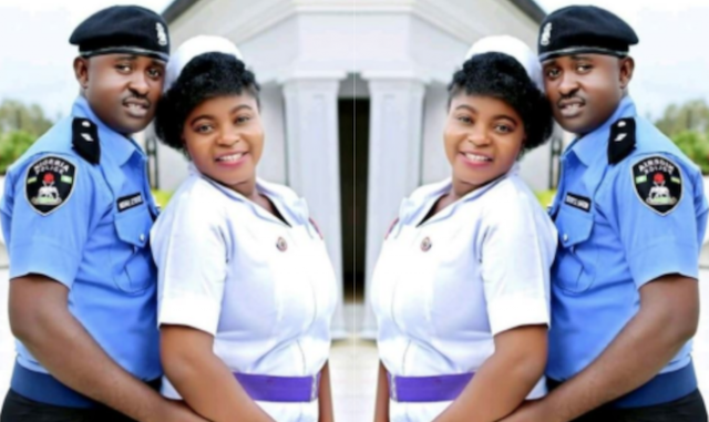 So cute! See This Beautiful Pre Wedding Photo Of Policeman And Nurse