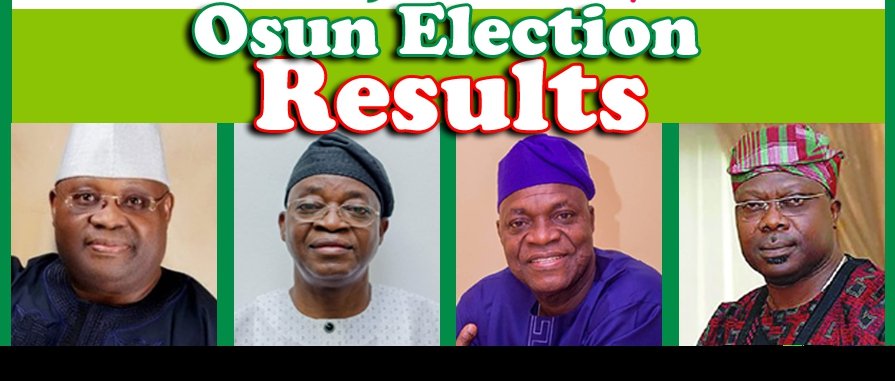 Osun Governorship Election Result (As announced by INEC at LGA Collation Centres)