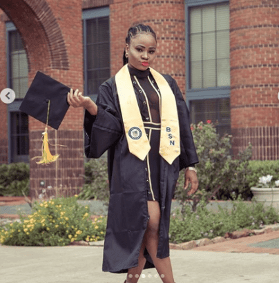 Nigerian IG comedienne Finally Graduates as a Nurse in The US After Failing 2 Classes