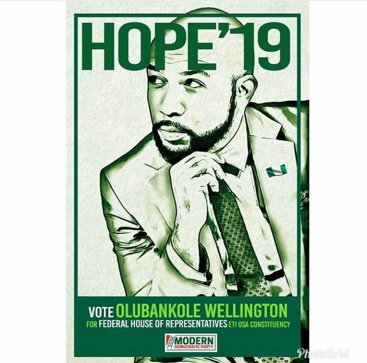 Nigerians react as Banky W declare his intention to run for political office