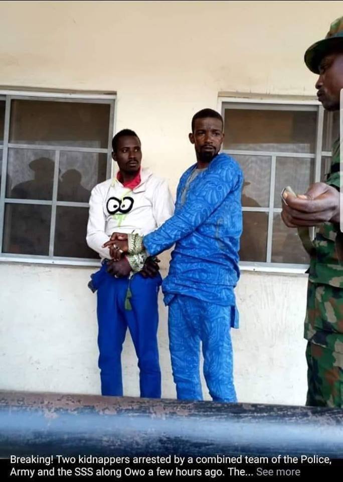 Two Notorious Kidnappers Apprehended By Security Operatives In Ondo (Photo)