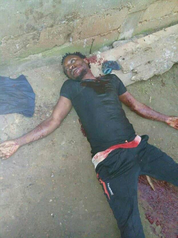 Man Attacked And Shot Dead By Gunmen In Broad Daylight (Graphic Photo)