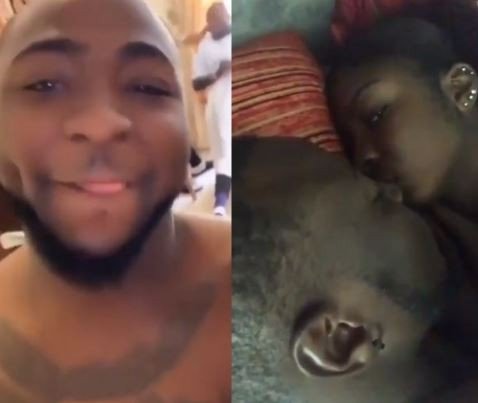 ‘Don’t let these girls sleepover’ – Davido reacts as video of Peruzzi in bed with an unknown lady emerges online