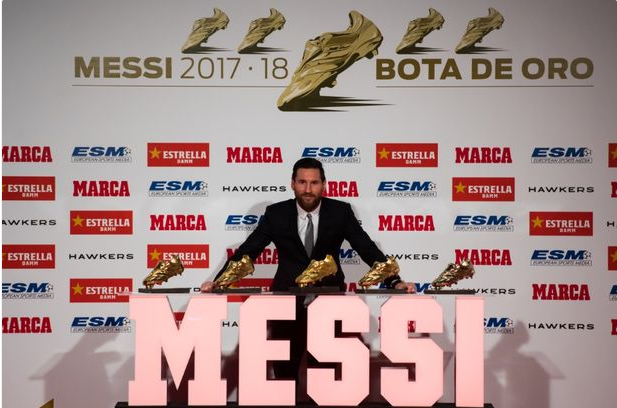 Lionel Messi Wins Fifth Golden Shoe Award After Impressive Season (Photo)