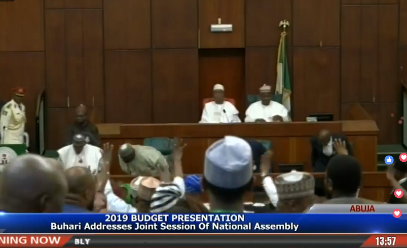 Rowdy Session As Lawmakers Boo, Cheer Buhari During Budget Presentation (Video)