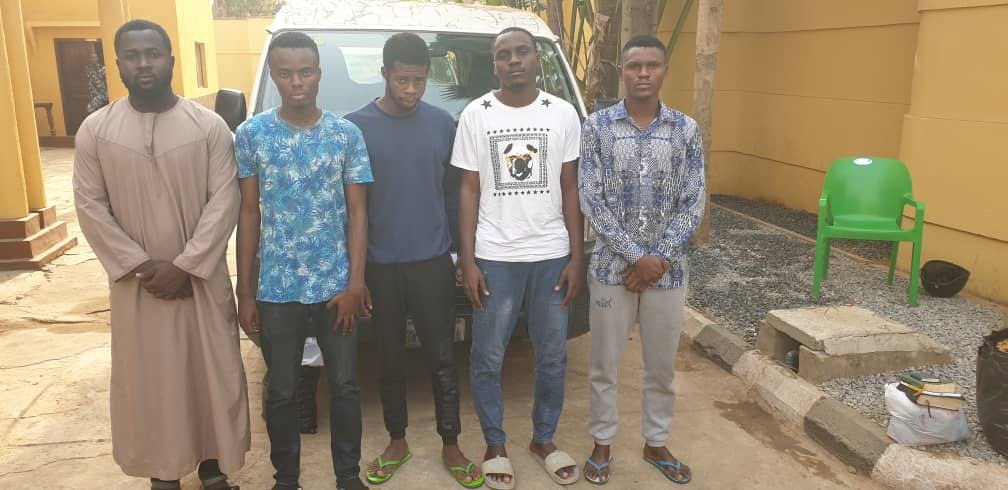 Faces of 5 Yahoo – boys arraigned by EFCC in court (photo)