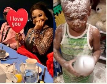 The Shocking Thing Tonto Dikeh’s Son Was Caught Doing (Photos)