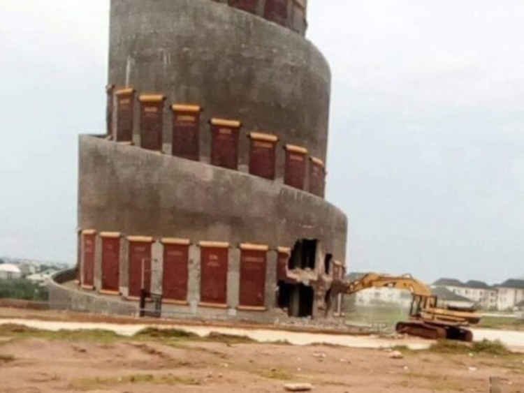 Imo: Ihedioha Begins Demolition Of Akachi Tower Built By Okorocha