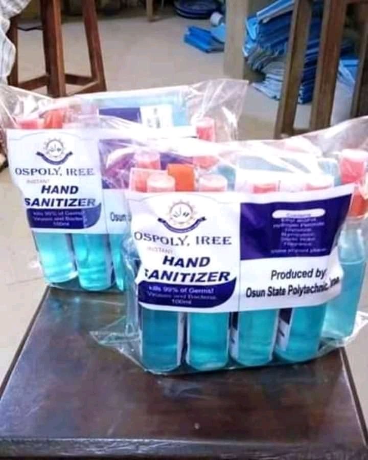 OSPOLY Iree Donates 5000 Hand Sanitizer to Osun Government (Photo)