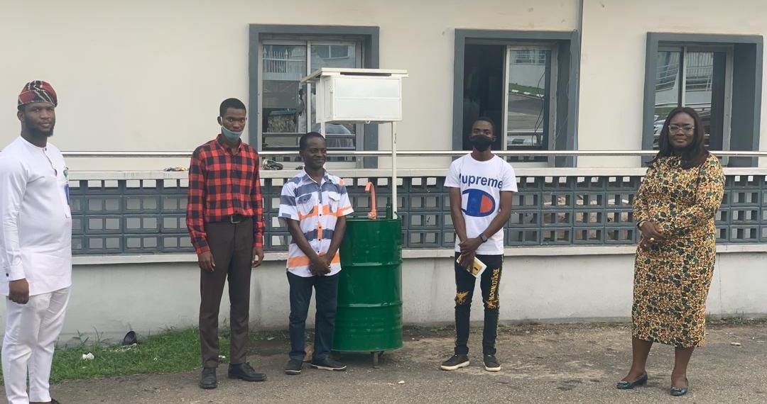 PHOTOS: Oyo Student Builds Solar-Powered Automatic Hand Washing Unit To Curtail COVID-19 Spread