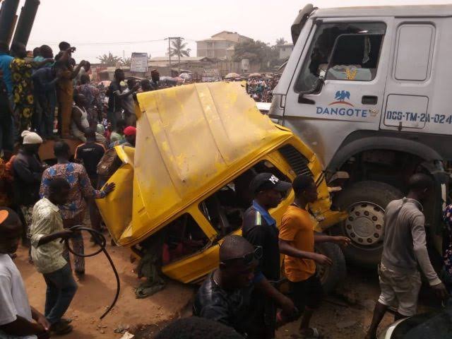 IN OGUN: Dangote Truck Kills Two, Injures Seven