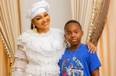 “If you know you know” – Reactions trail resemblance between Mercy Aigbe’s new husband and ex-husband’s son