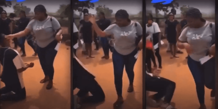 “You couldn’t change my hair and you want marriage” – Lady slaps man during proposal [Watch]