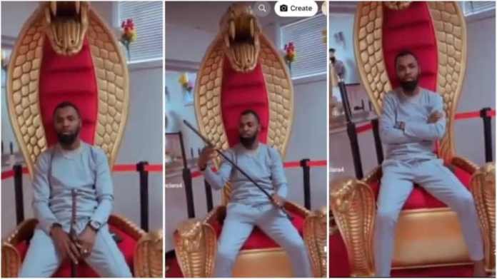 Rev Obofour snake chair causes stir on social media [Watch]