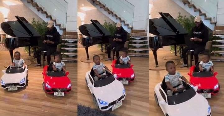 Jelani And Jalil: Video Of Kizz Daniel And His Adorable Sons Surfaced [WATCH]