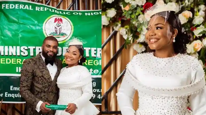 PHOTOS: Gospel Singer, Mercy Chinwo Legally Ties The Knot With Pastor Blessed