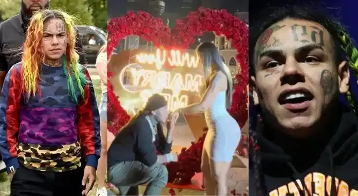 American Rapper, 6ix9ine Proposes To New Girlfriend He Reportedly Met Two Weeks Ago (Photo)