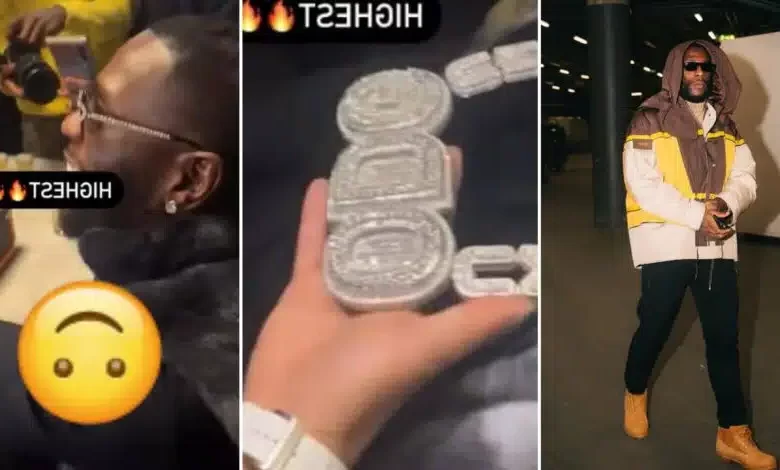 Burna Boy All Smiles As He Splashes Millions On Customized Jewelry (Video)