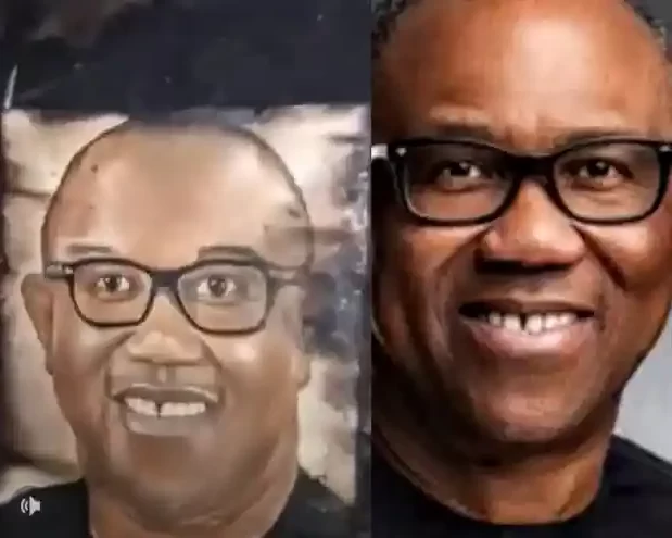 “God Is Faithful” – Man Laments As Fire Guts Everything In His Shop Except Peter Obi’s Portrait (Video)