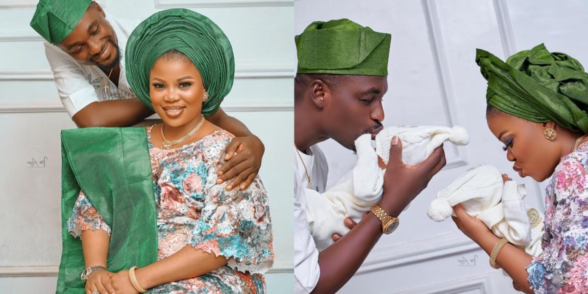 “This is the biggest blessing Ibeji has brought to me” Adeniyi Johnson celebrates his twins as he reconciles with his family