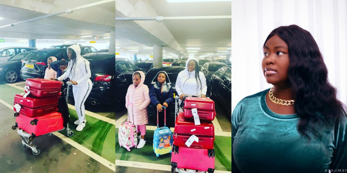 Nigerian actress, Bukola Arugba says powerful prayer as she storms London with children