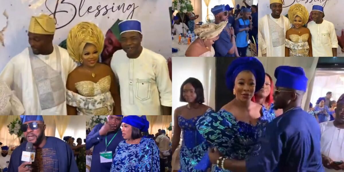 Faithia Williams, Odunlade Adekola, others storm Adeniyi Johnson and Seyi Edun’s twins’ christening ceremony (Video)