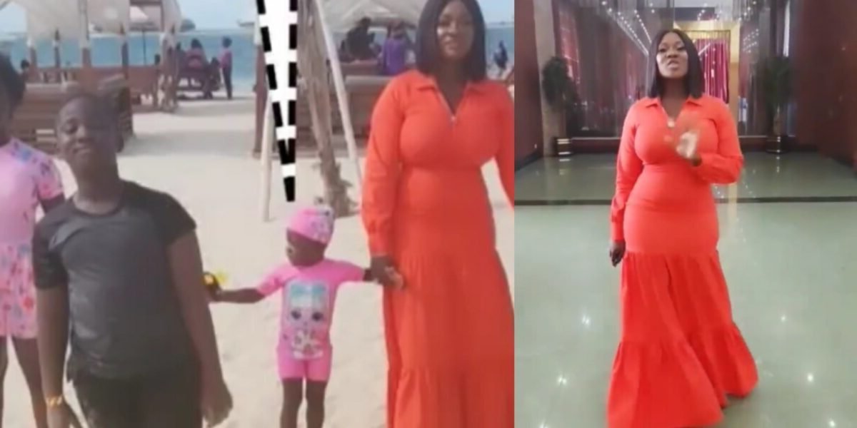 “I am never going out with my kids again” Mercy Johnson vows, laments about motherhood