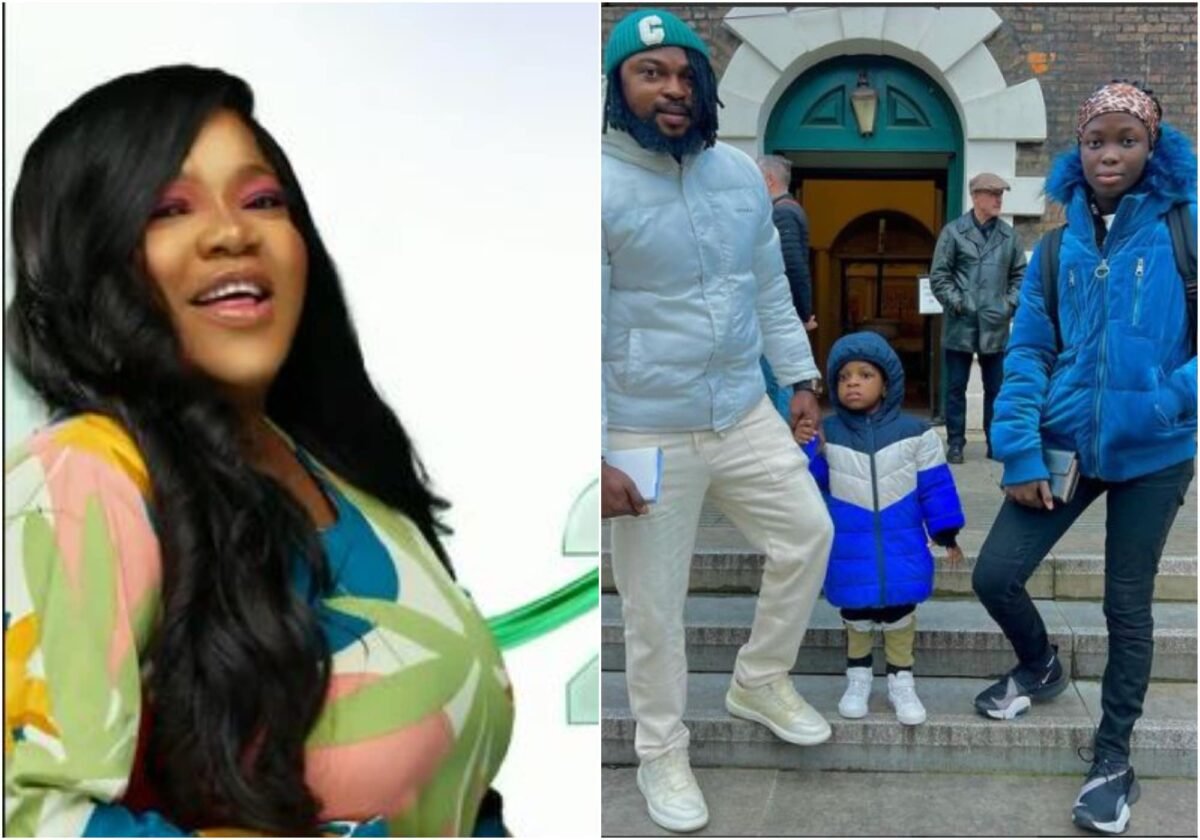 “Japa Asiwaju baby” Drama as Toyin Abraham, Kolawole Ajeyemi and children vacation in Canada