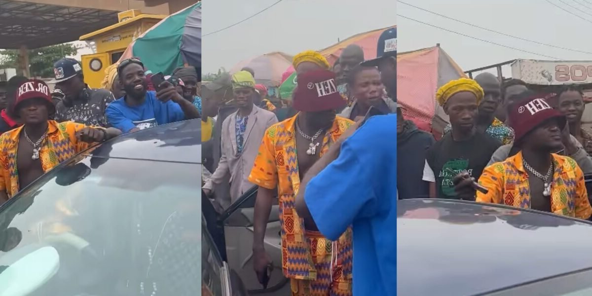 Portable sprays money on the streets to celebrate wife’s birthday