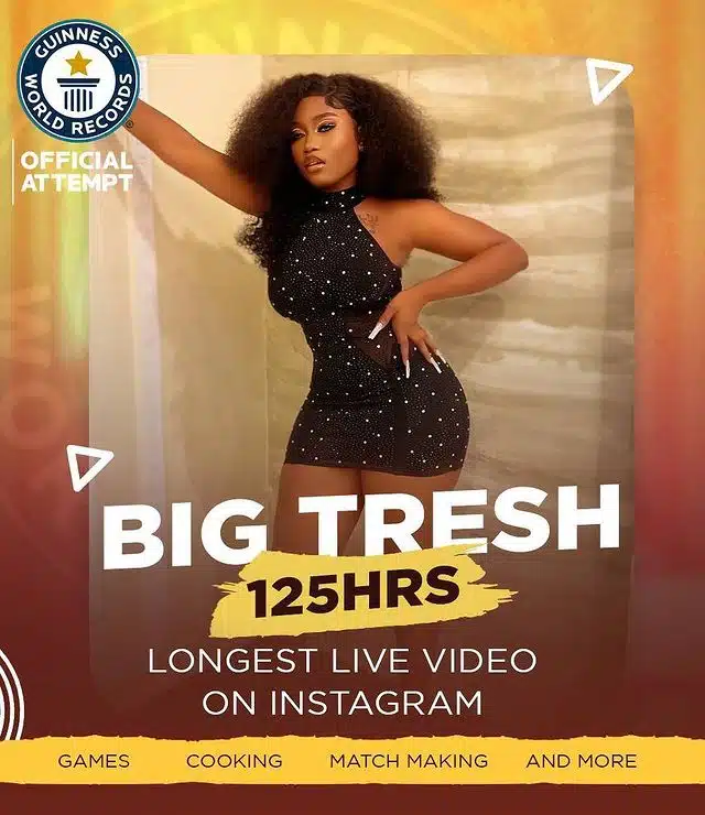 Who Is Big Tresh? Nigerian Lady On Quest For Longest Live Video On Instagram