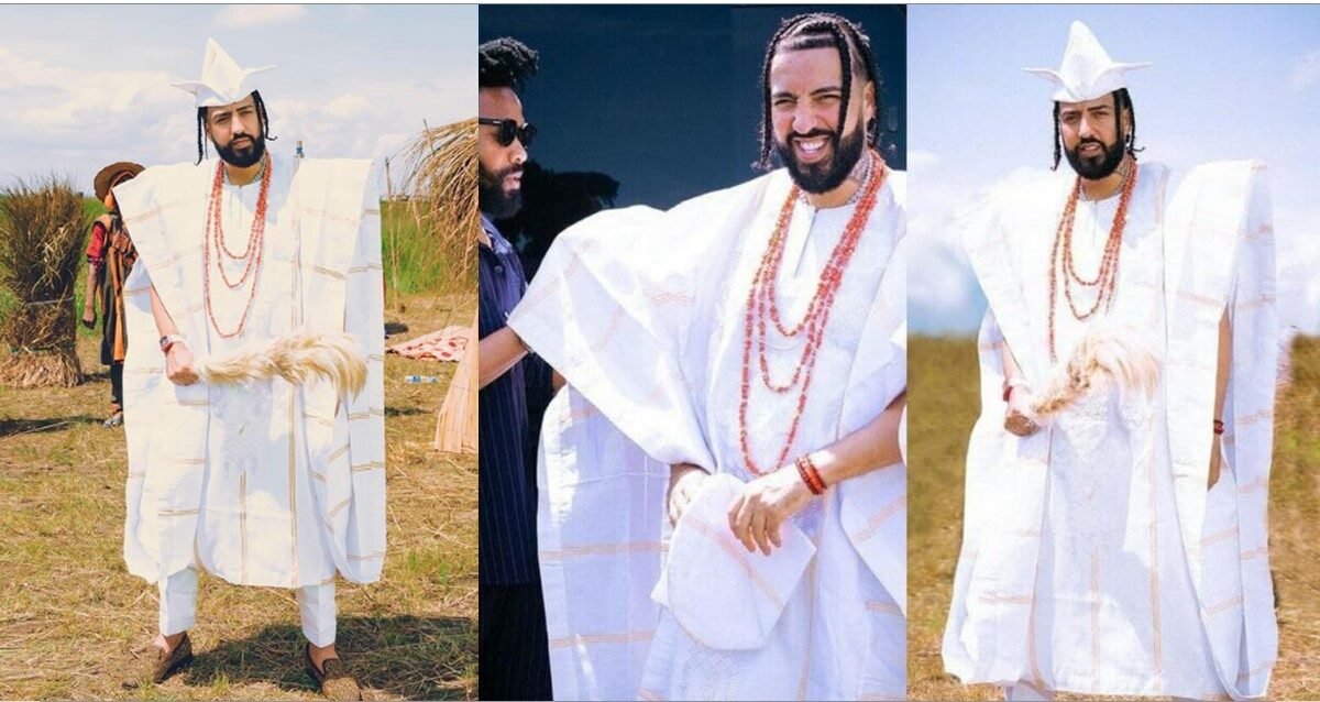 French Montana Gets Yoruba Names After Rocking Agbada [Photos]