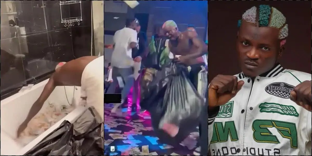 Controversial Singer, Portable Flaunts Pile of Money Sprayed on Him at a Club in Russia