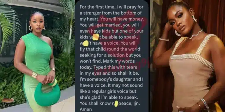 “You Shall Know No Peace” – BBNaija Star, Bella Okagbue Prays for Lady Who Trolled Her Online Over Her Voice