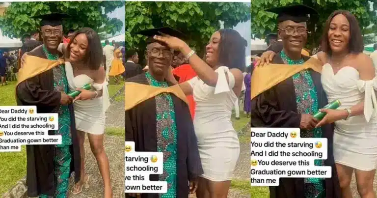 “I Did the Schooling; You Did the Starving” – Lady Appreciates Her Father for Sponsoring Her Education