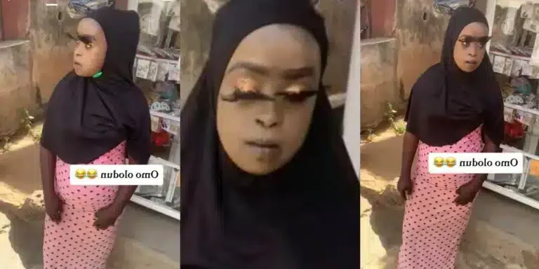 “Who Do Her Makeup?” – Reactions As Nigerian Lady Breaks the Internet With a Heavy Makeover and Oversized Eyelashes