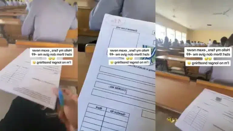 “I Can’t Breath” – Student Laments as Invigilator Minuses 49 Marks From His Paper During Exam