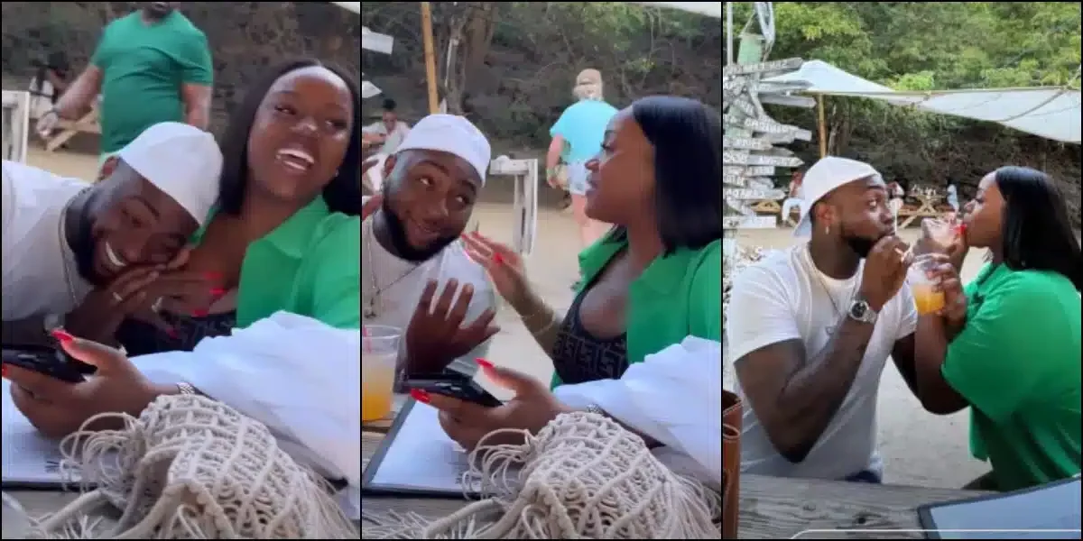 “May Their Love Never Grow Cold” – Netizens Gush as Davido and Chioma Share a Joke in Loved-up Video