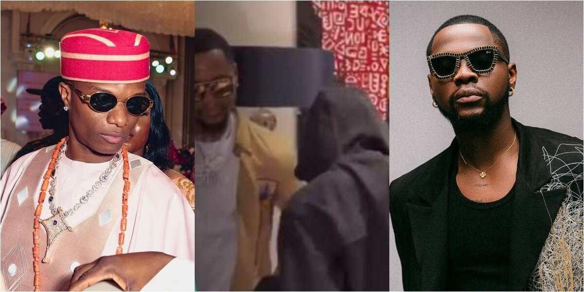 “Wizkid No Be God” – Netizens React as Kizz Daniel Greets Wizkid Awkwardly